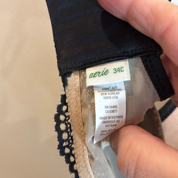 AERIE Sz 34C Balconette Bra Lace Overlay Adjustable Strapps and Back NEW - Picture 6 of 8